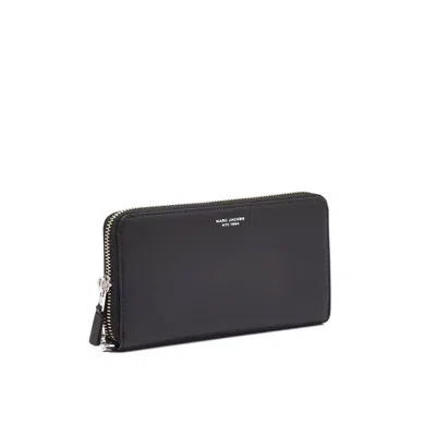 Marc Jacobs The Slim 84 Continental Black Wallet In Black