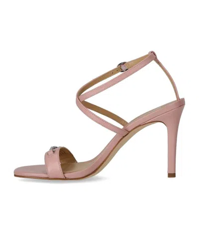 Michael Kors Lena Sandal In Pink Leather In Pink