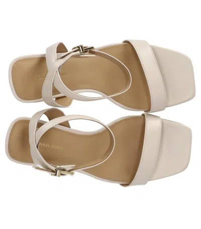 Michael Kors Merriam Cream Heeled Sandal In Neutral
