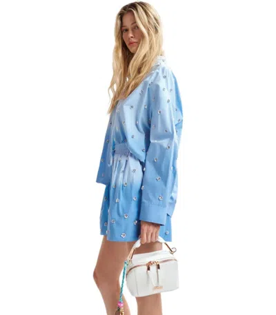 Essentiel Antwerp Hichigan Embellished Ombre Shorts In Blue