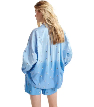 Essentiel Antwerp Hichigan Embellished Ombre Shorts In Blue