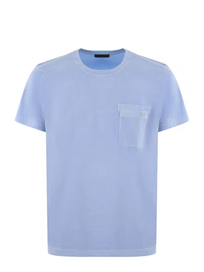 Fay T-shirt With Pocket In Blue