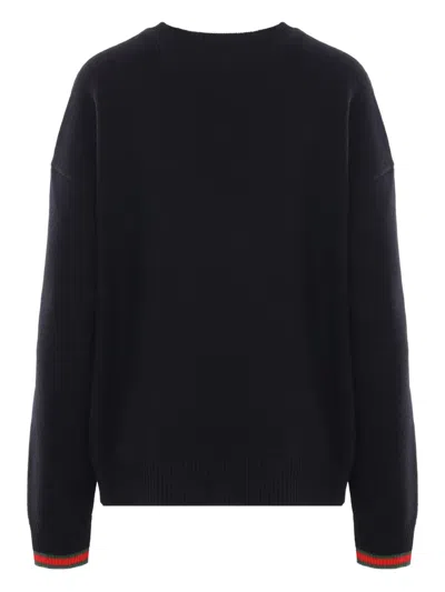 Gucci Oversize Wool And Cashmere Sweater In Black