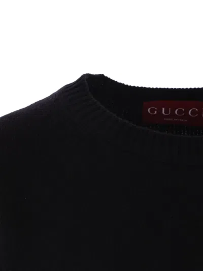Gucci Oversize Wool And Cashmere Sweater In Black