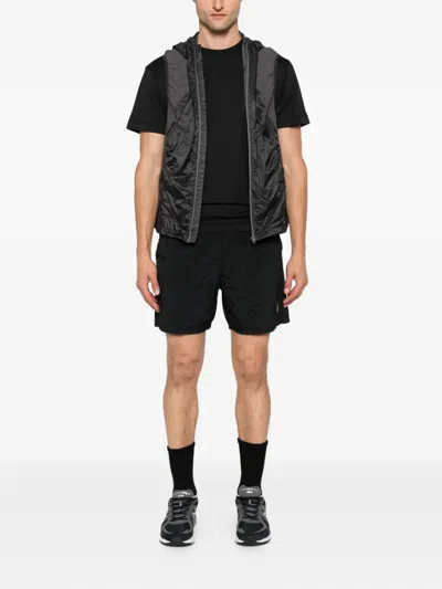 Stone Island Short-sleeved Cotton Jersey T-shirt In Black