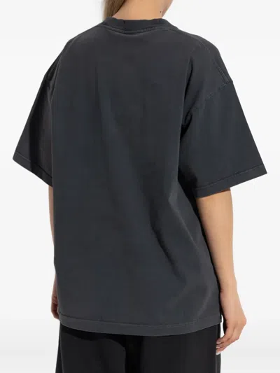 Alexander Wang Logo-print T-shirt In Gray