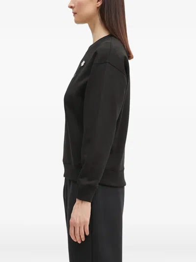 Kenzo Flower-pin Sweatshirt In Black