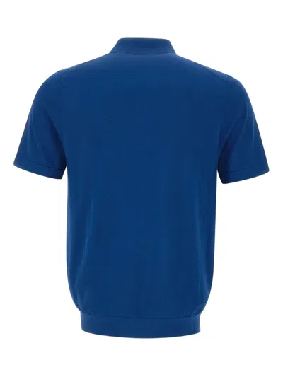 Diktat Cotton Polo Shirt In Blue