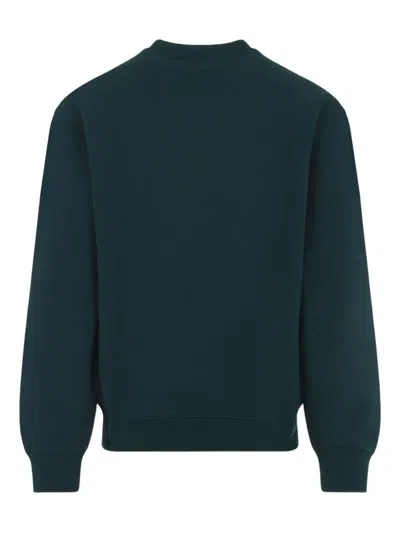 Carhartt Ip Mens Dark Fir Alumni Brand-embroidery Cotton-jersey Sweatshirt In Green