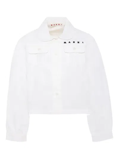 Marni Peter Pan-collar Cotton Jacket In White