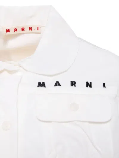 Marni Peter Pan-collar Cotton Jacket In White