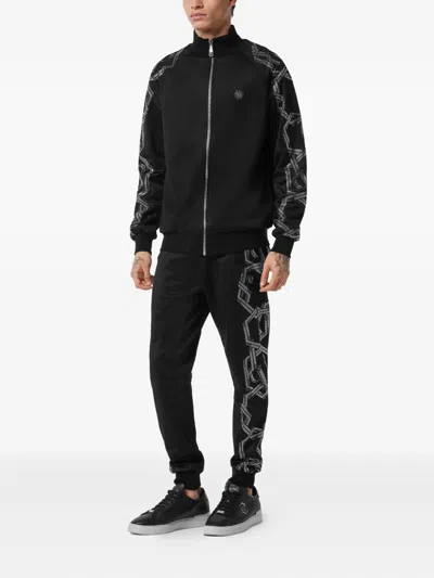 Philipp Plein Chain-embellished Track Jacket In Black