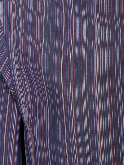 Paul Smith Striped Long-sleeved Shirt In Multi