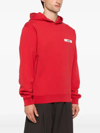 Jacquemus Le Hoodie Gros Grain Sweatshirt In Red