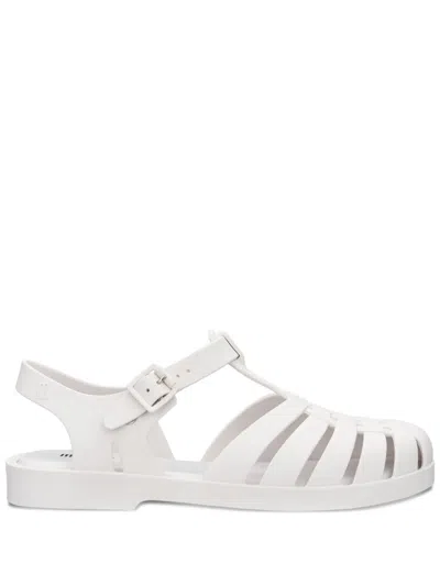 Melissa Strappy Slide Sandals In White