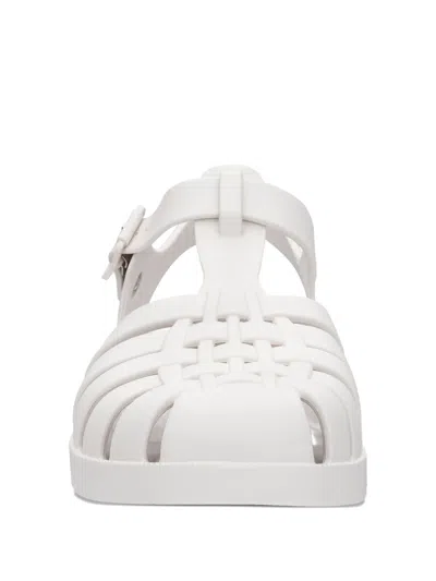 Melissa Strappy Slide Sandals In White