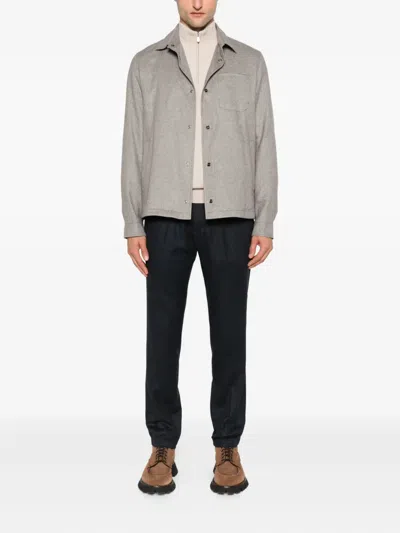 Herno Pleated Drawstring Trousers In Black