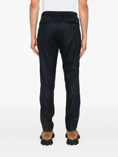 Herno Pleated Drawstring Trousers In Black