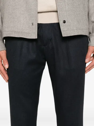 Herno Pleated Drawstring Trousers In Black