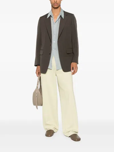 Auralee Wool Blazer In Brown