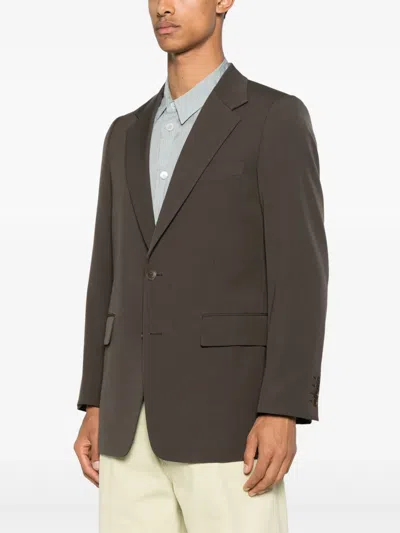 Auralee Wool Blazer In Brown