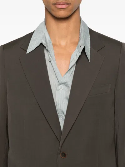 Auralee Wool Blazer In Brown