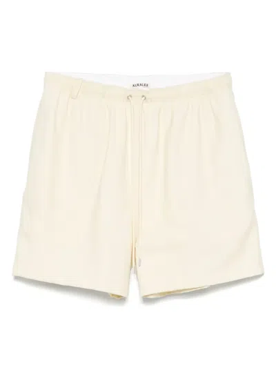 Auralee Wool-blend Shorts In Neutral