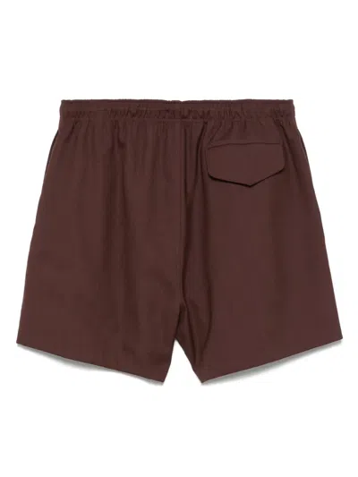 Auralee Wool Shorts In Brown