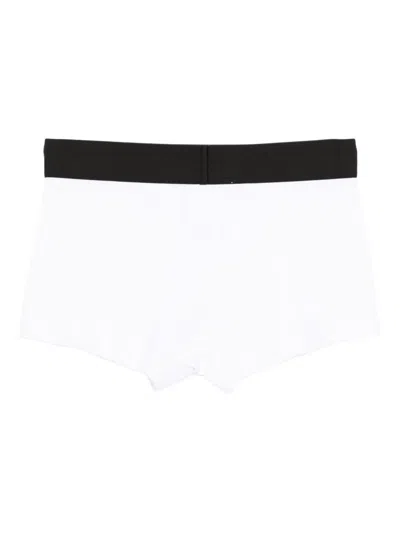 Versace White Boxers With Elastic Waistband In White