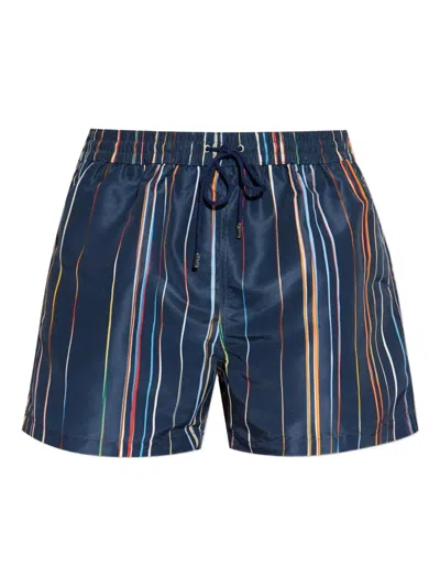 Paul Smith Drawstring Swimming Trunks In Blue