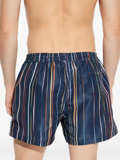Paul Smith Drawstring Swimming Trunks In Blue