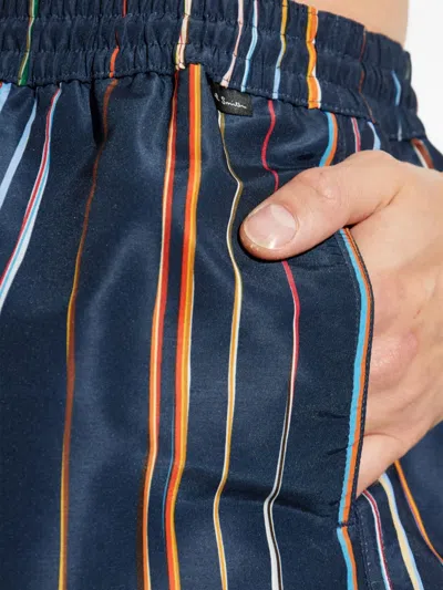 Paul Smith Drawstring Swimming Trunks In Blue