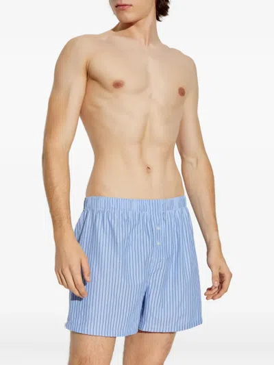 Paul Smith Striped Boxers In Blue