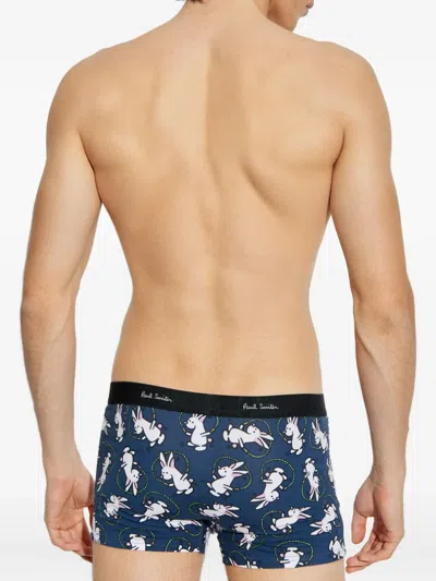 Paul Smith Rabbit-print Boxers In Blue
