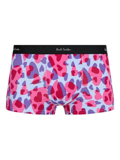Paul Smith Heart-print Boxers In Pink