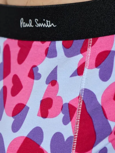 Paul Smith Heart-print Boxers In Pink