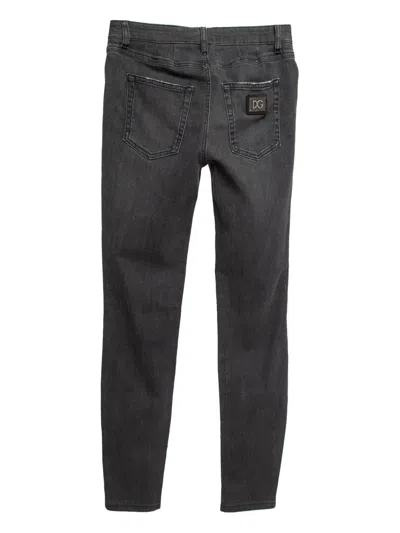Pre-owned Dolce & Gabbana 2024 Logo-plaque Jeans