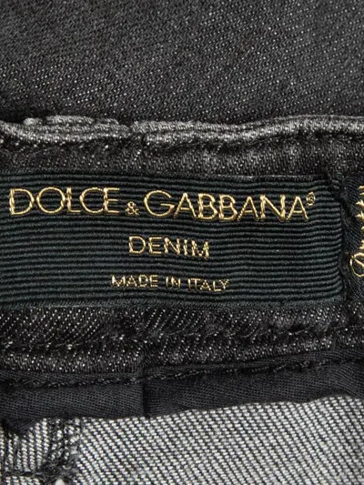 Pre-owned Dolce & Gabbana 2024 Logo-plaque Jeans