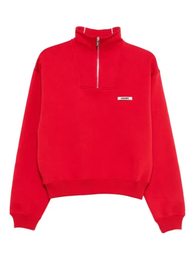 Jacquemus Le Camionneur Gros Grain Sweatshirt In Red