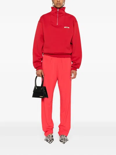 Jacquemus Le Camionneur Gros Grain Sweatshirt In Red