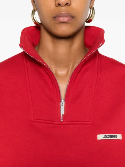 Jacquemus Le Camionneur Gros Grain Sweatshirt In Red