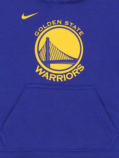 Nike Nba Golden State Warriors Logo Hoodie In Blue