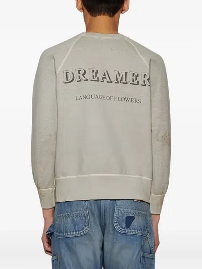 Saint Mxxxxxx Poppy-print Raglan Sweatshirt In Gray