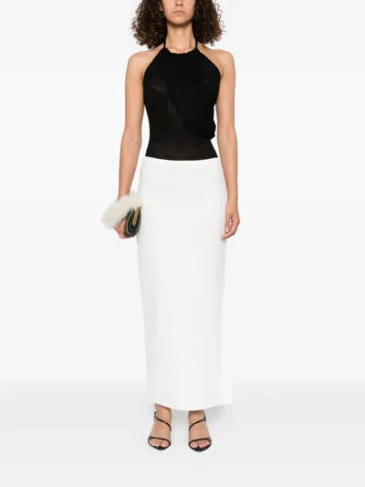 Khaite Lilth Maxi Skirt In White
