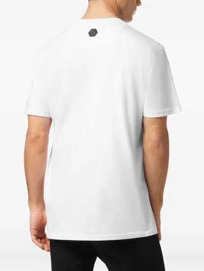 Philipp Plein Crystal-embellished Teddy-bear T-shirt In White