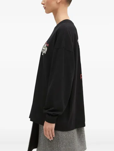 Undercover Graphic-print Long-sleeve Top In Black