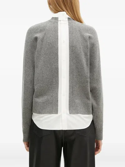 Undercover Raglan-sleeve Button-detail Jumper In Gray