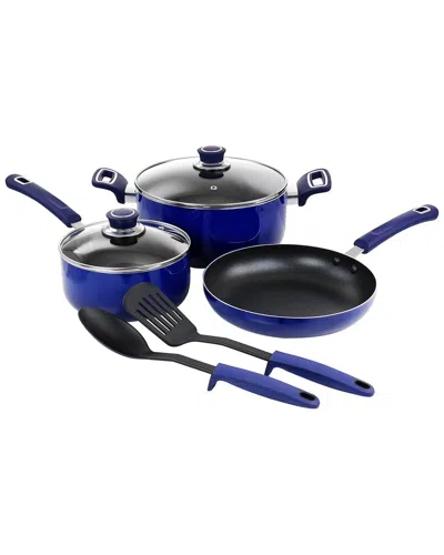 Oster 7pc Non Stick Cookware Set In Blue