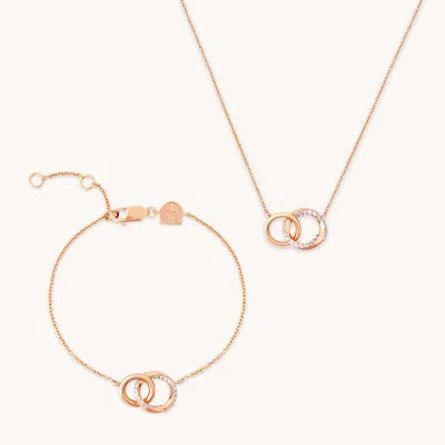 Astrid &amp; Miyu Orbit Stacking Set In Rose Gold