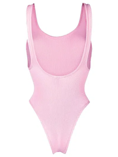 Reina Olga Backless One-piece Swimsuit In Pink